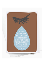 So Sorry For Your Loss Teardrop Greeting Card