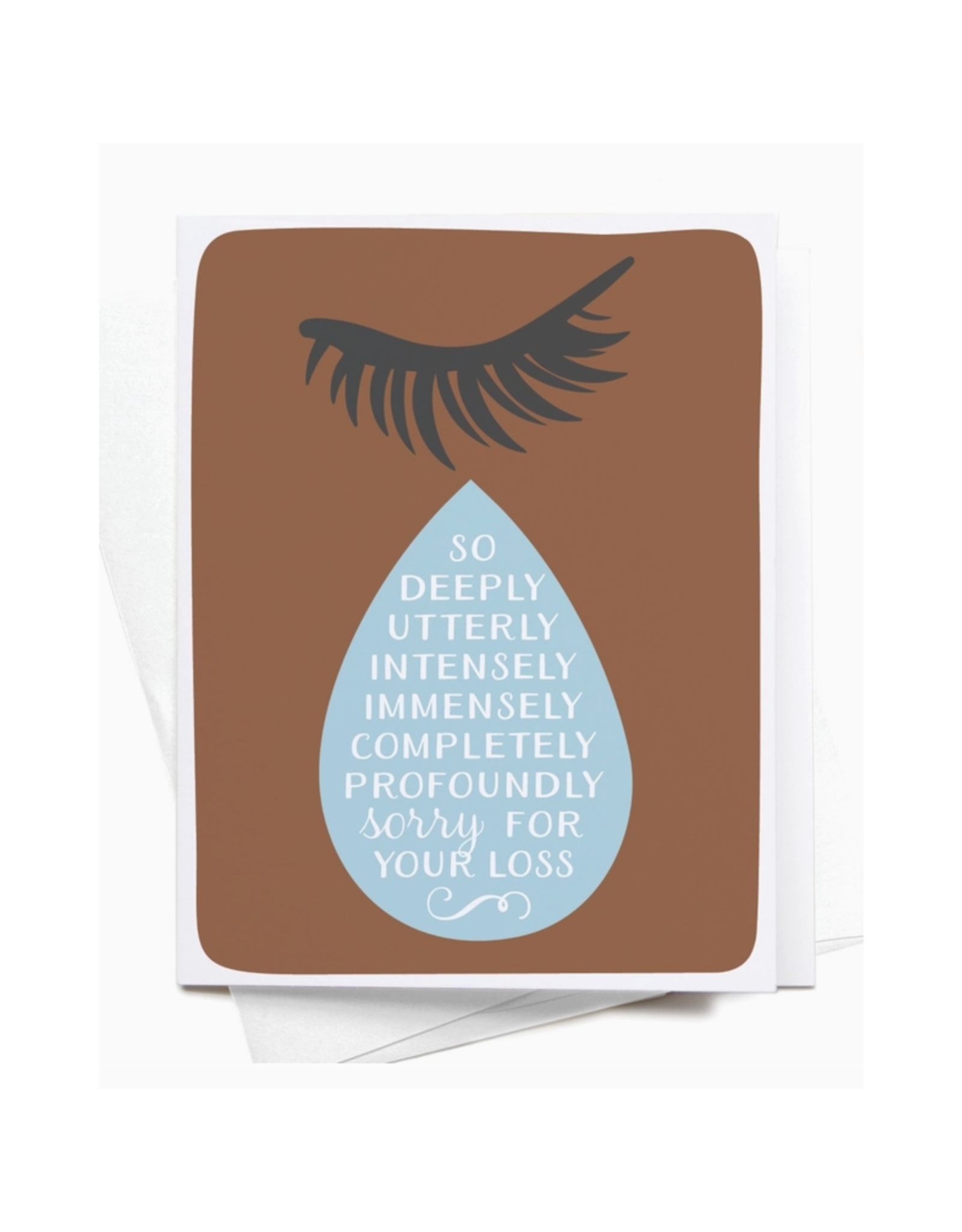 So Sorry For Your Loss Teardrop Greeting Card