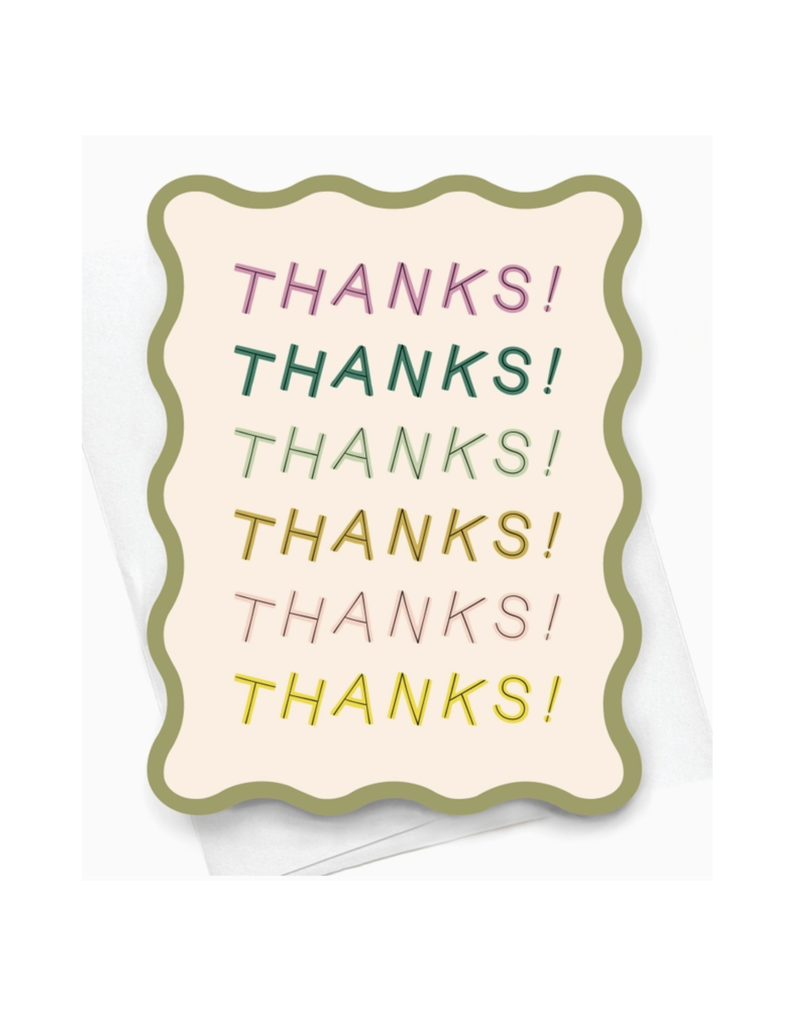 Wavy Thanks Greeting Card