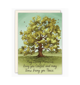 Comfort and Peace Tree Sympathy Greeting Card