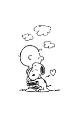 Charlie Brown & Snoopy Hug Tattoo Pair