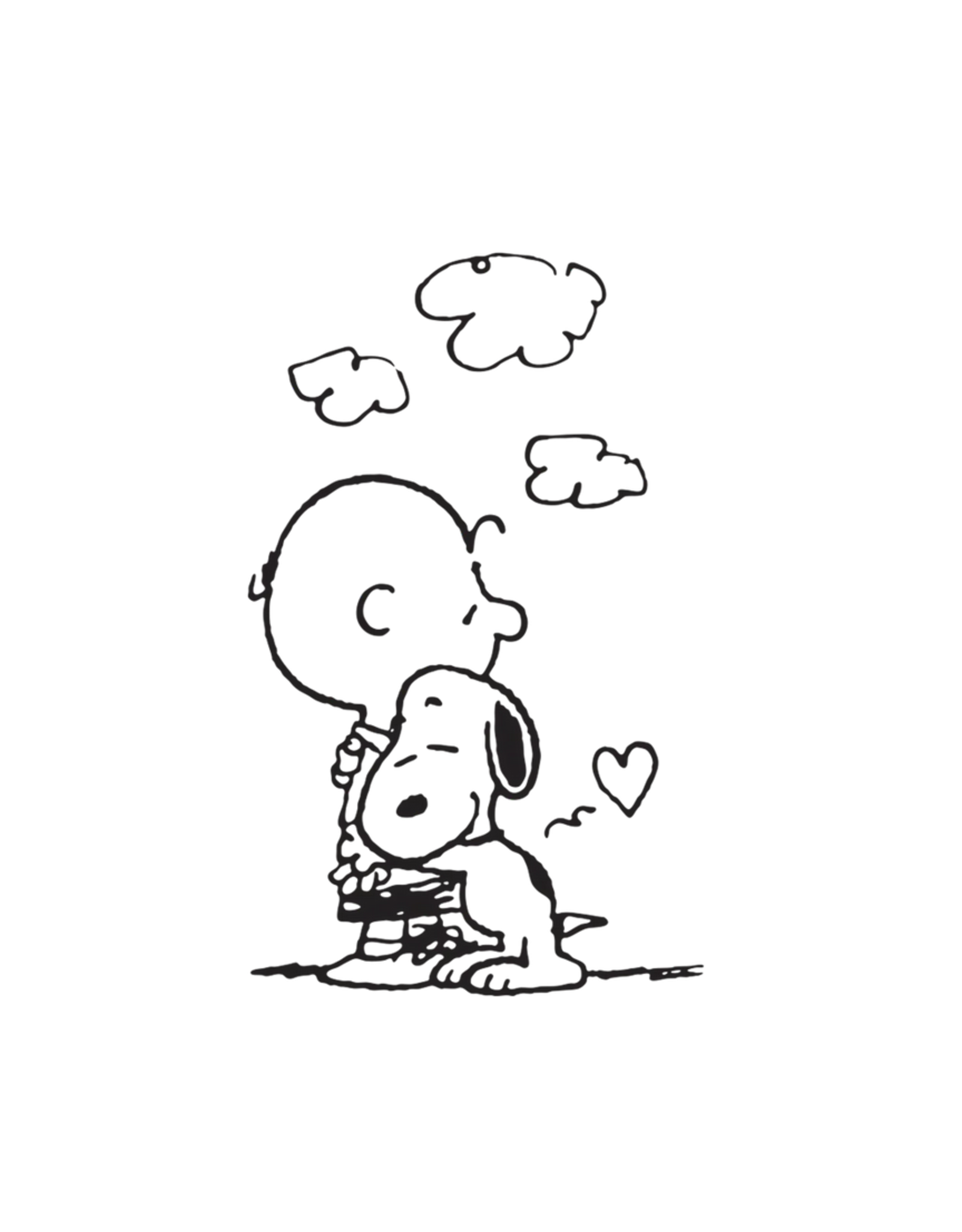 Charlie Brown & Snoopy Hug Tattoo Pair