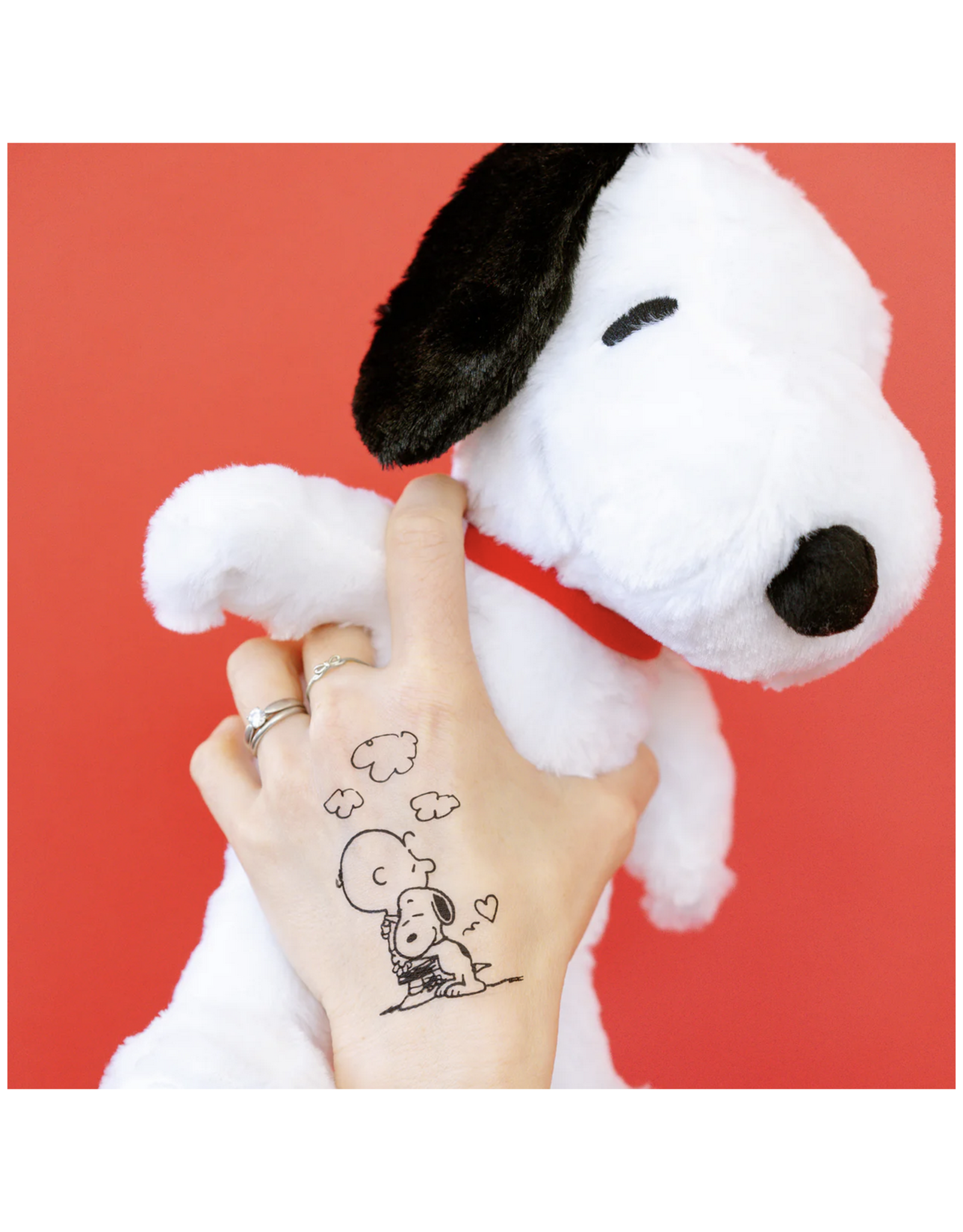 Charlie Brown & Snoopy Hug Tattoo Pair