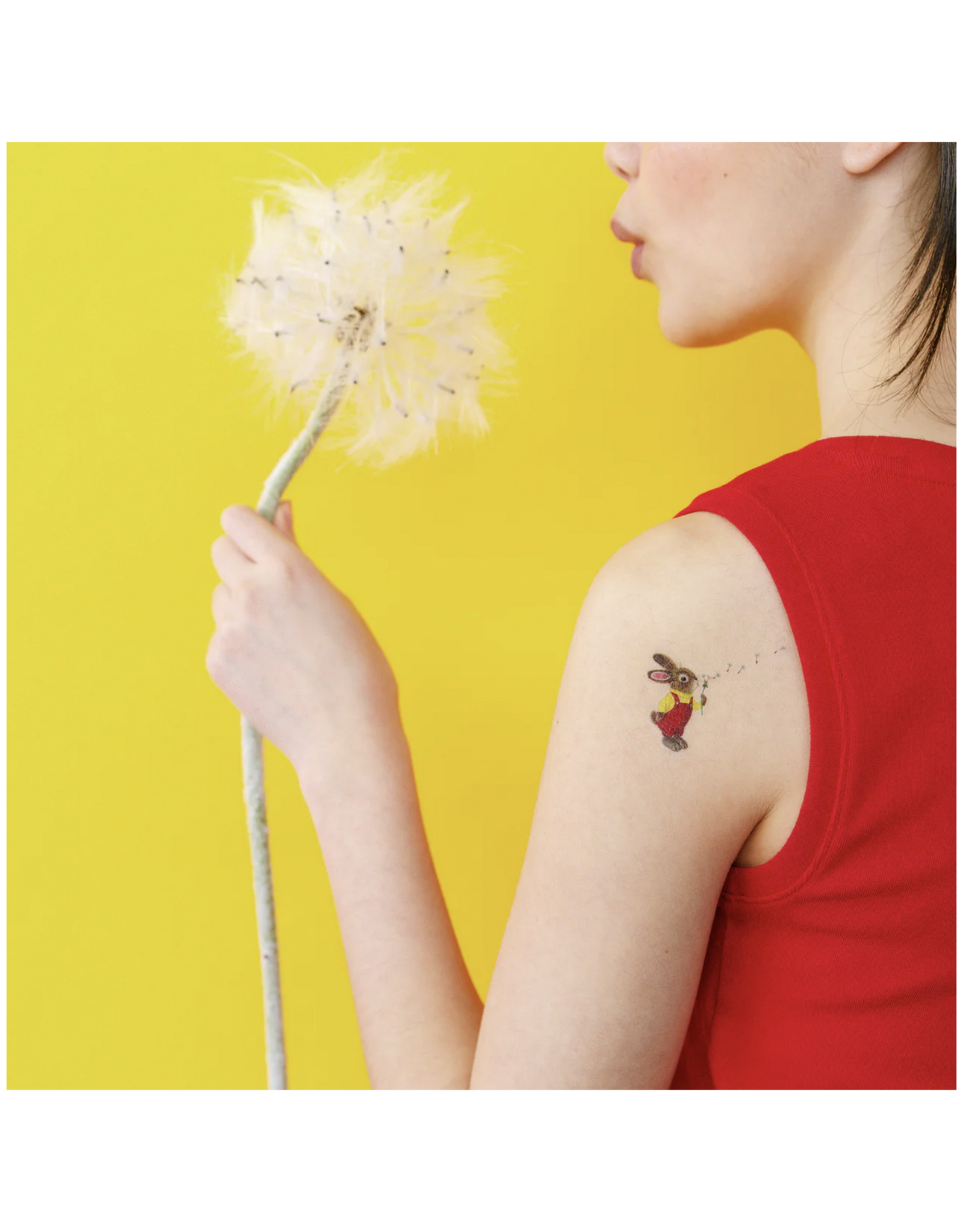 Dandelion Bunny Richard Scarry Tattoo Pair