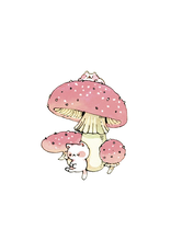 Shroom Kittens Tattoo Pair