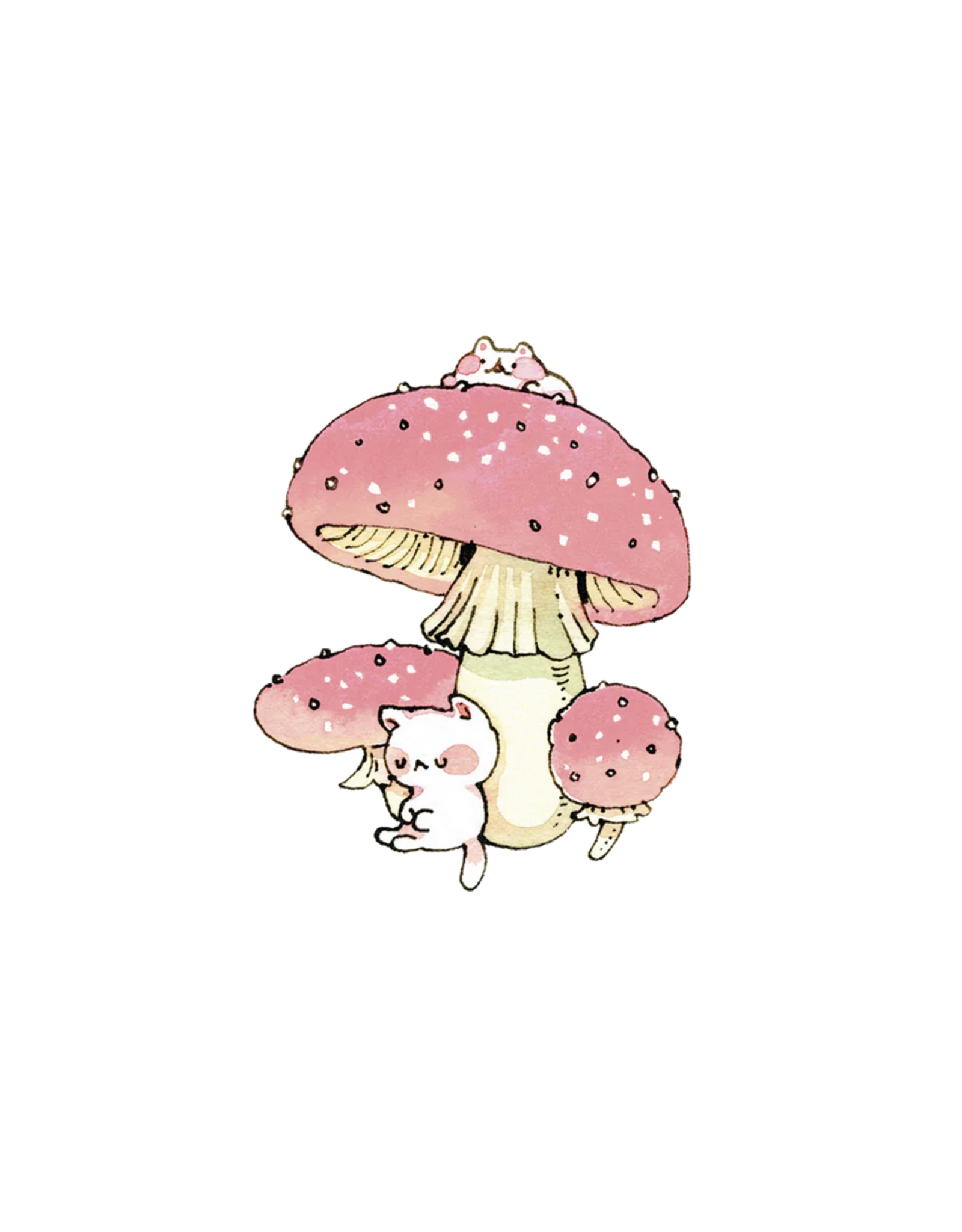 Shroom Kittens Tattoo Pair