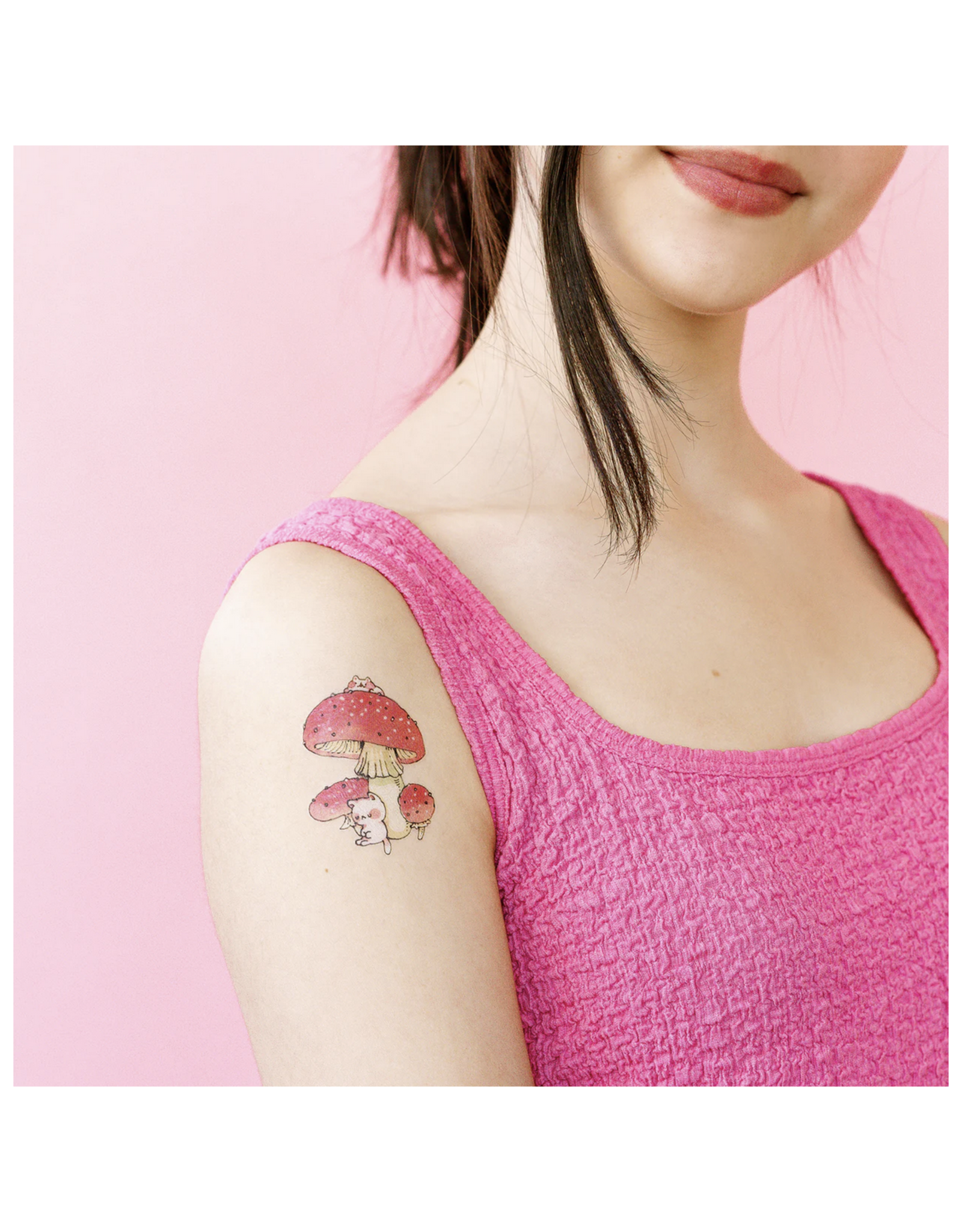 Shroom Kittens Tattoo Pair