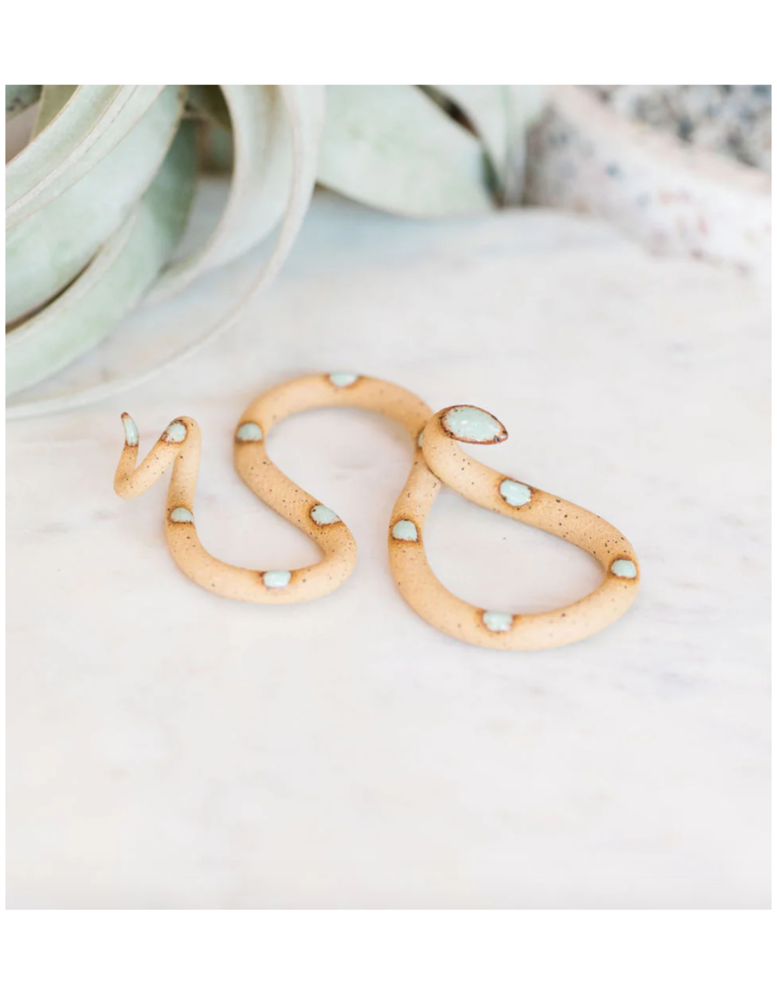Small Tabletop Ceramic Snake - Selma