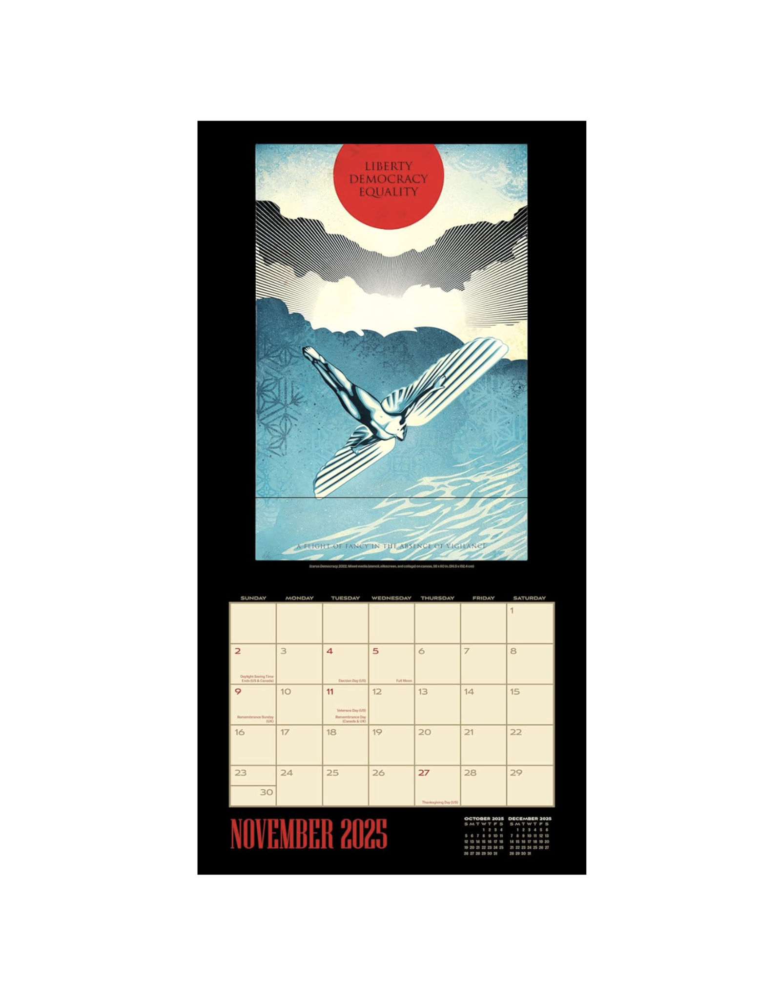 Shepard Fairy Wall Calendar 2025 Home