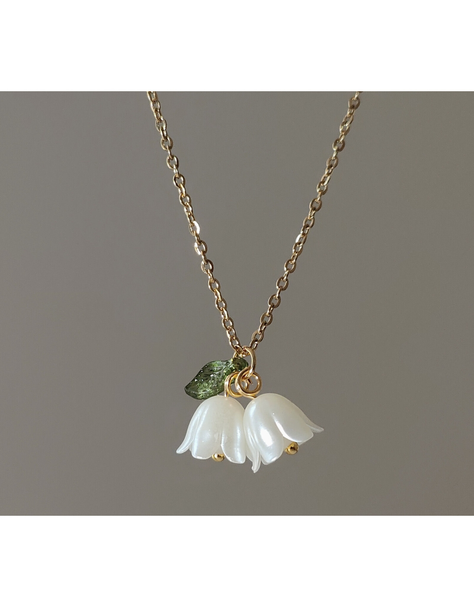 Acrylic White Lily of the Valley Necklace