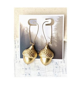 Acorn Earrings - Gold