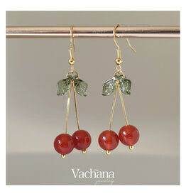 Red Cherry Dangle Earrings