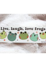 Live, Laugh, Love Frogs Bumper Sticker