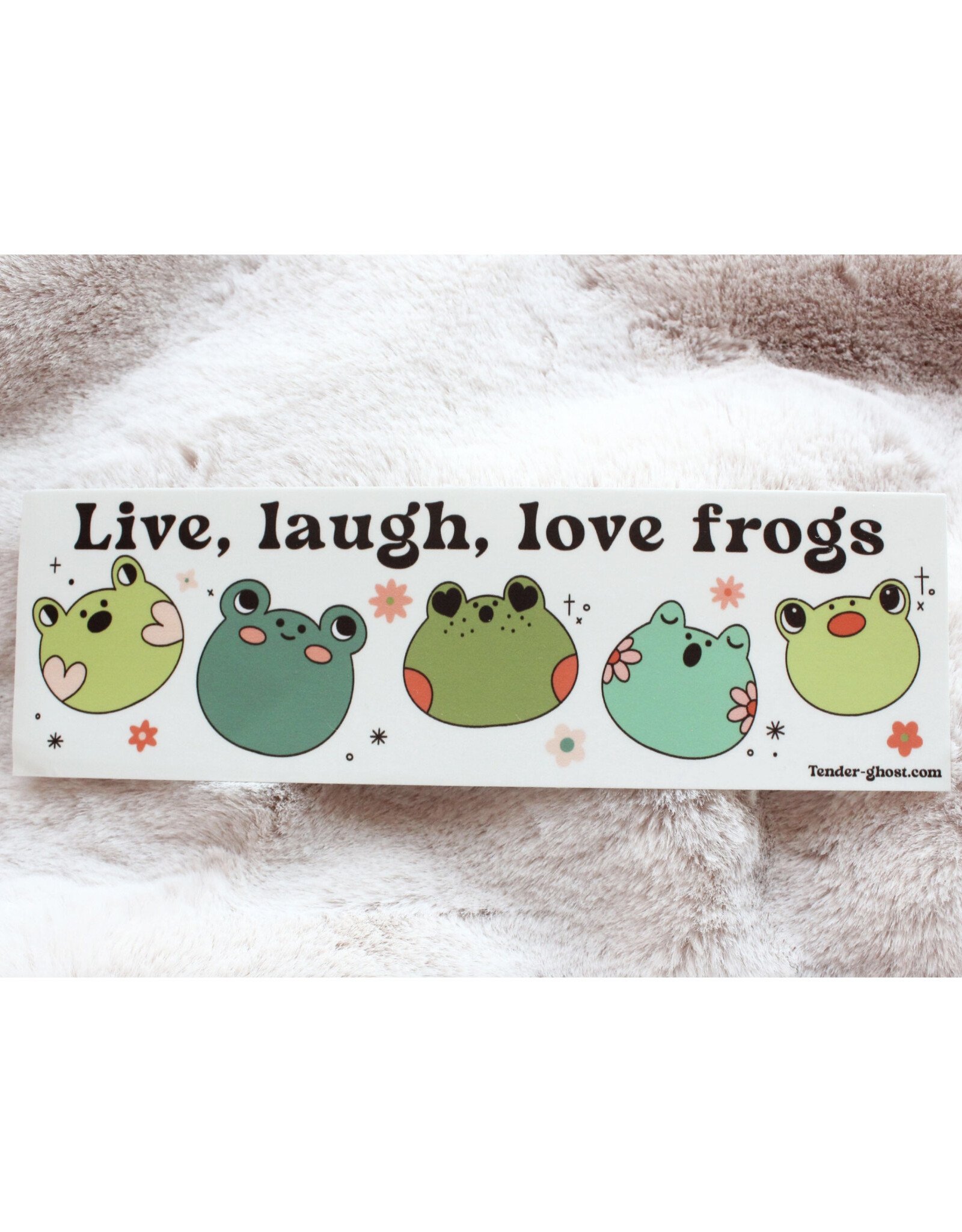 Live, Laugh, Love Frogs Bumper Sticker