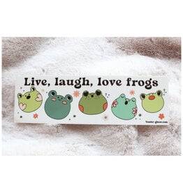 Live, Laugh, Love Frogs Bumper Sticker