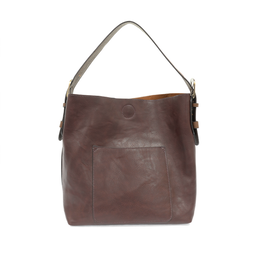 Classic Hobo Brown Handle Handbag : Wine