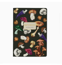 Mushrooms on Black Notebook