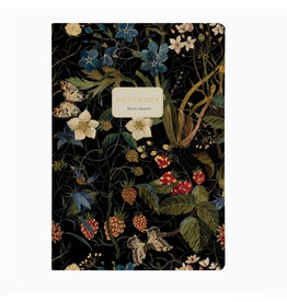 Small Forest Flowers (Black) Notebook