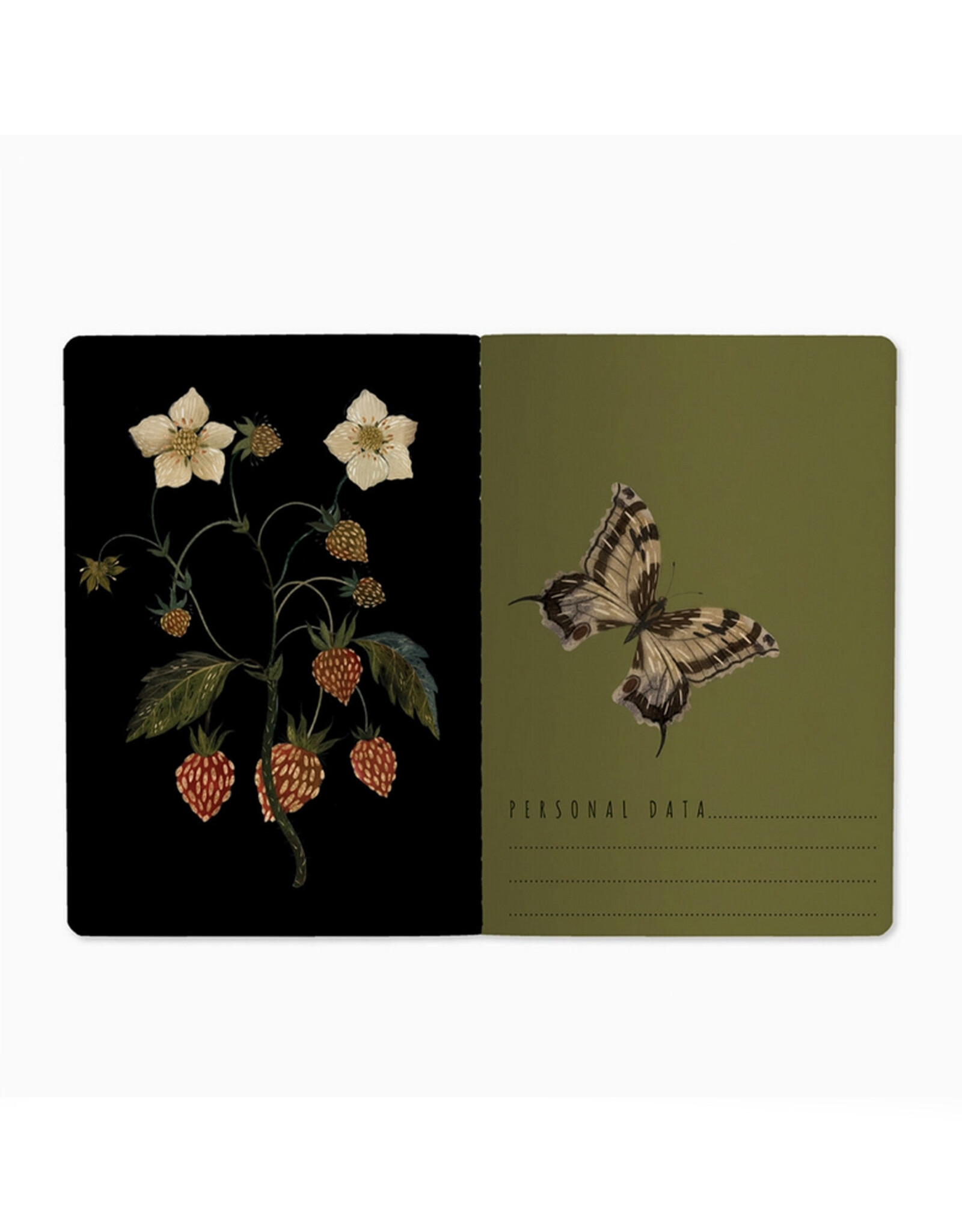 Small Forest Flowers (Black) Notebook