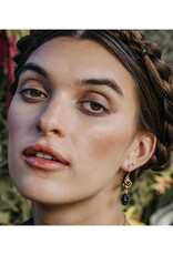 Skull and Flower Drop Earrings
