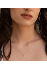 Three Crystal Bar Pendant Necklace