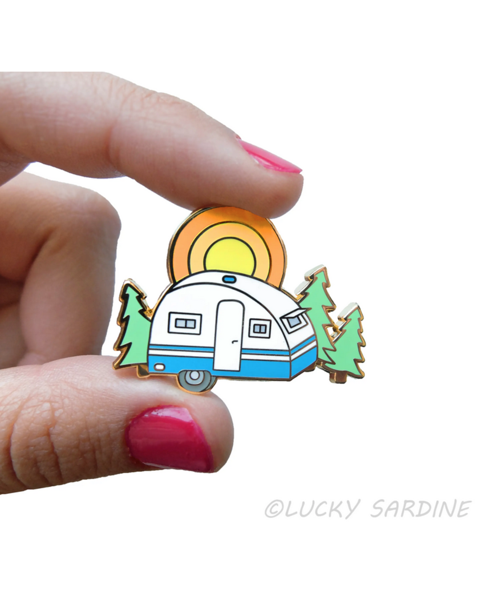 Happy Camper Enamel Pin