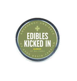 Edibles Kicked In Tin Candle