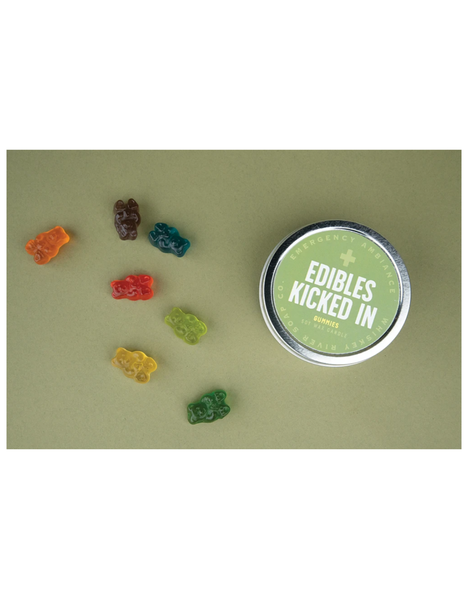 Edibles Kicked In Tin Candle