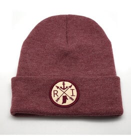Burgundy RI Arrows Beanie
