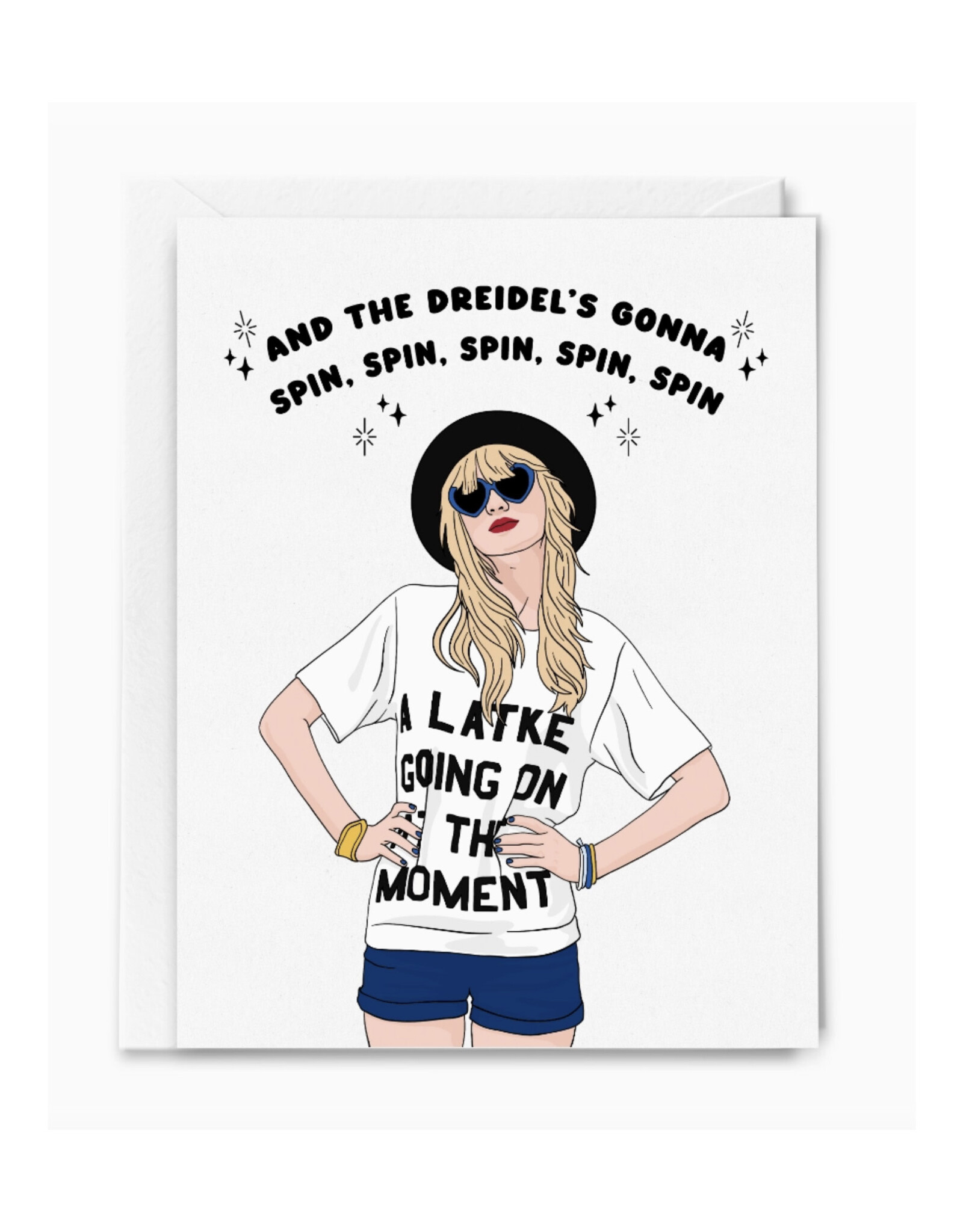 Dreidel's Gonna Spin Taylor Swift Greeting Card