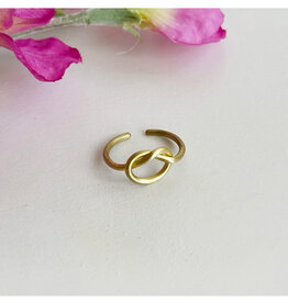 Knotted Circle Ring - Gold