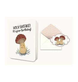 Holy Shitake Birthday Greeting Card