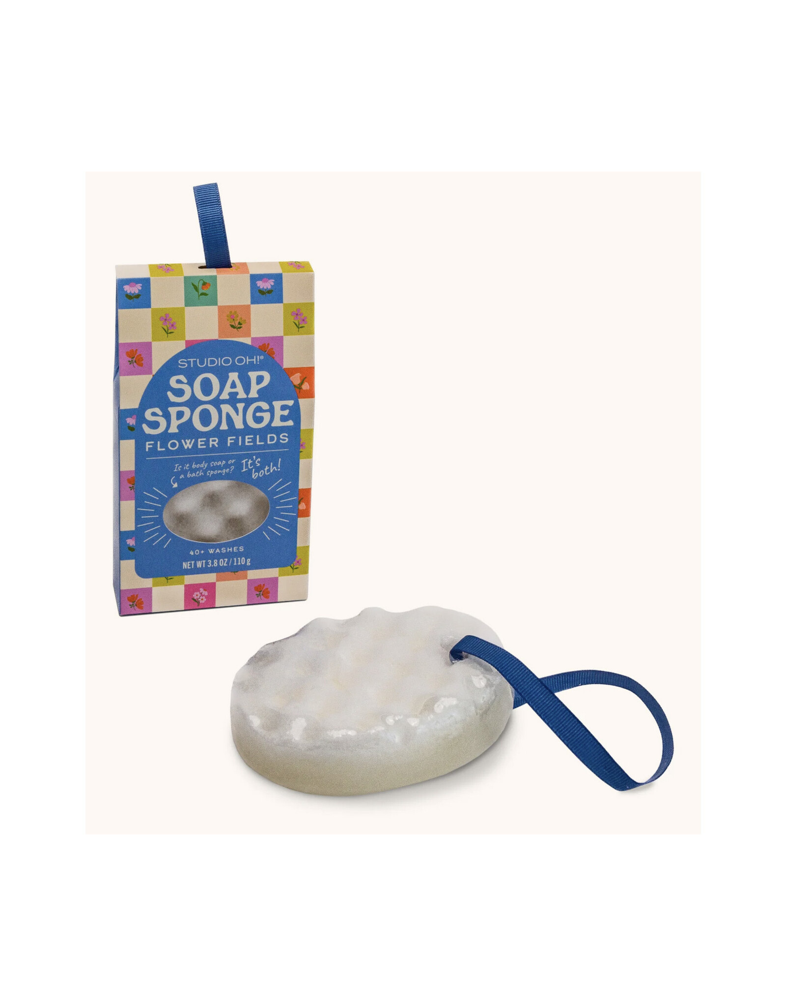 Checkerboard Blooms Soap Sponge