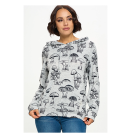 Black & White Mushrooms Hoodie