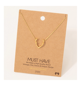 Gold Antler Necklace