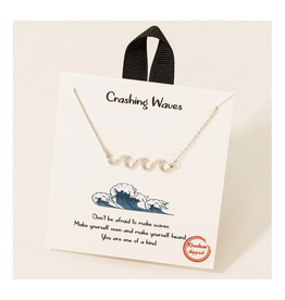Crashing Waves Necklace - Silver