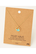 Round Wave Turquoise Necklace