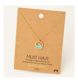 Round Wave Turquoise Necklace