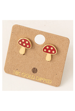 Mini Mushroom Stud Earrings