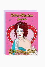 Ultra Modern Graphic Birthday Girl Greeting Card Ultra Modern Graphic Birthday Girl Greeting Card