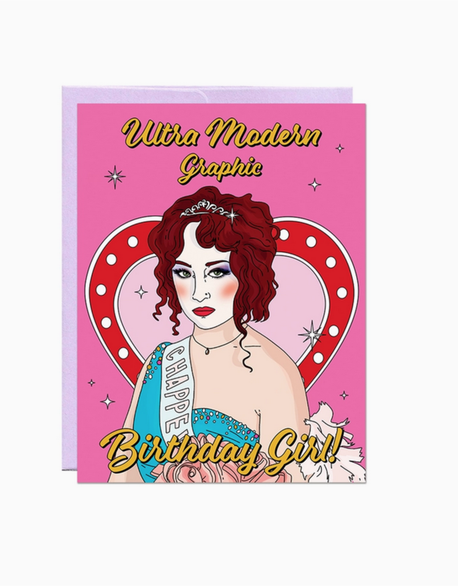 Ultra Modern Graphic Birthday Girl Greeting Card