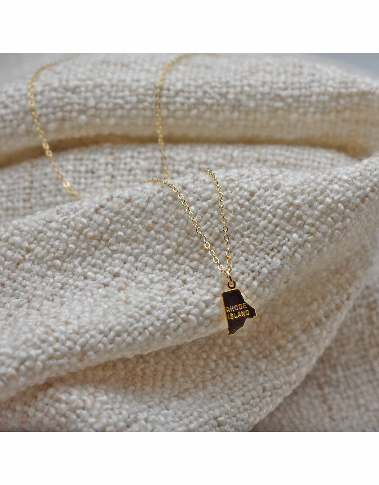 Tiny Gold Rhode Island Necklace