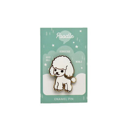 Poodle (White) Enamel Pin