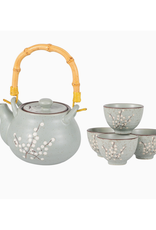 Blue Plum Blossom Tea Set for 4
