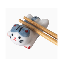 Grey Cat Chopstick Rest