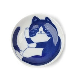 Sleepy Cat Plate - Blue/White Tux