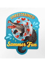 Unrestrained Summer Fun Gator Sticker