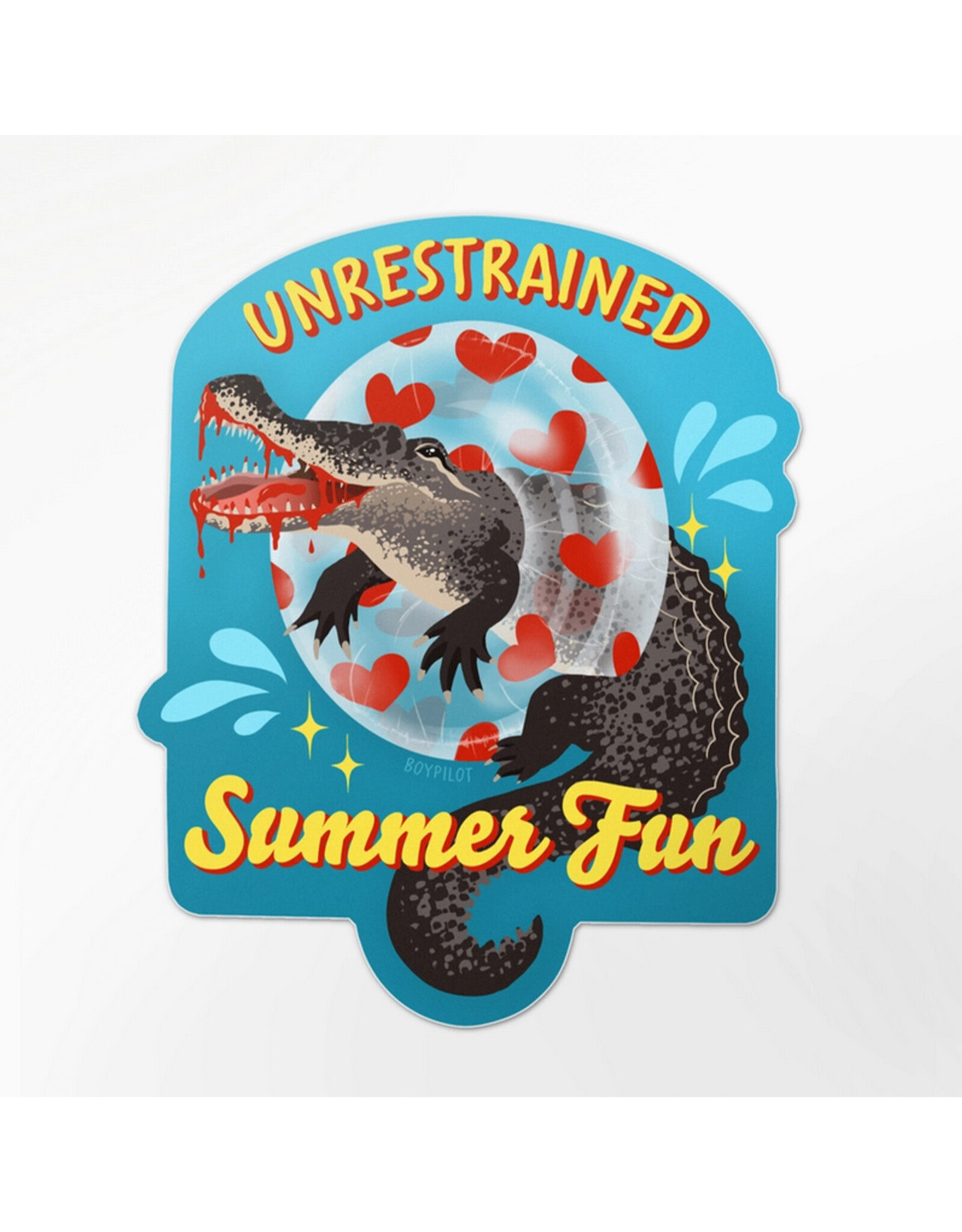 Unrestrained Summer Fun Gator Sticker