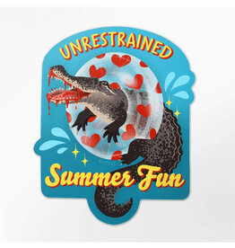 Unrestrained Summer Fun Gator Sticker