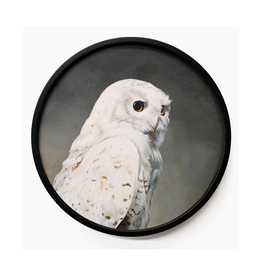 Wings on Wood - Snow Owl (Round)